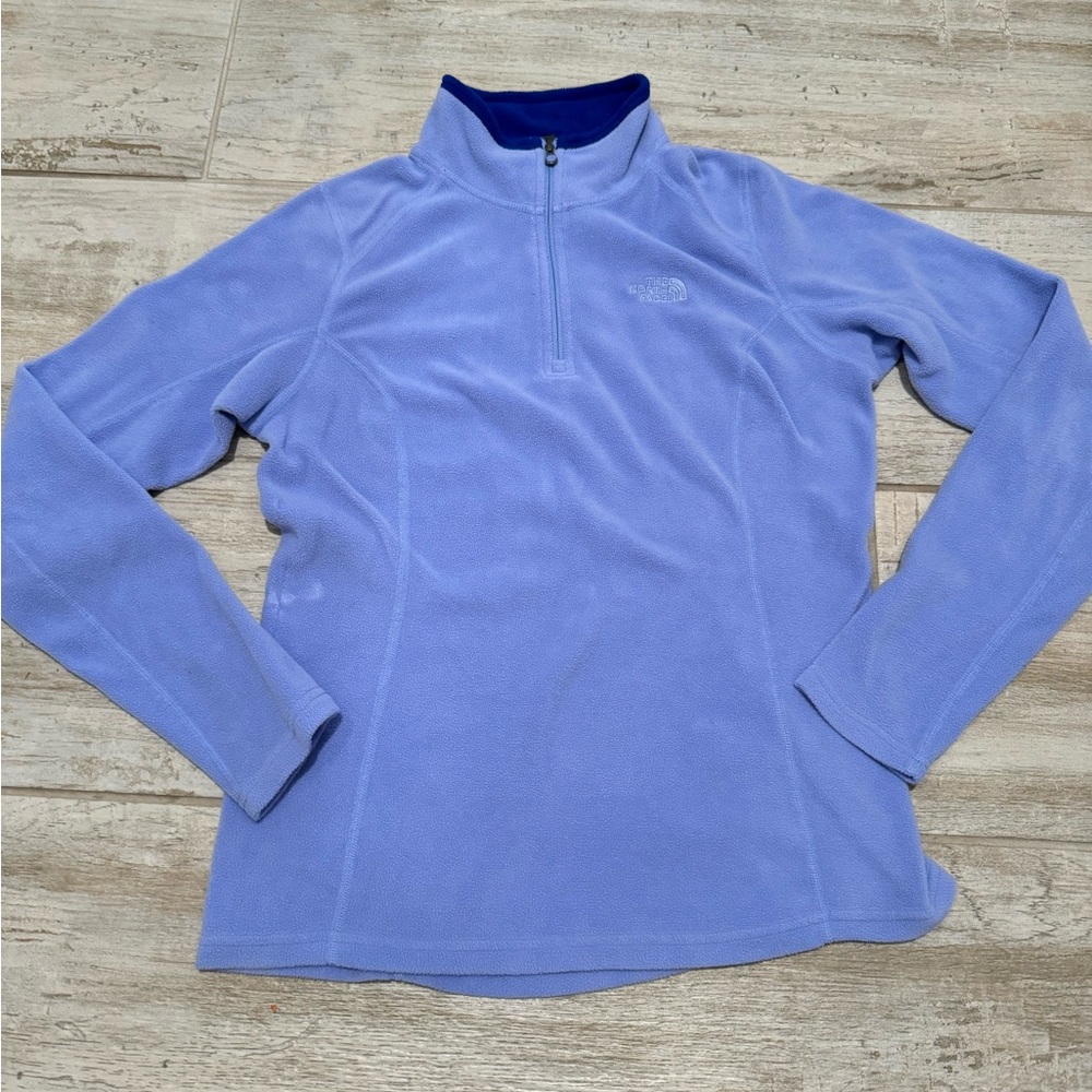 Periwinkle North Face Fleece 1/4 Zip Pullover Size S